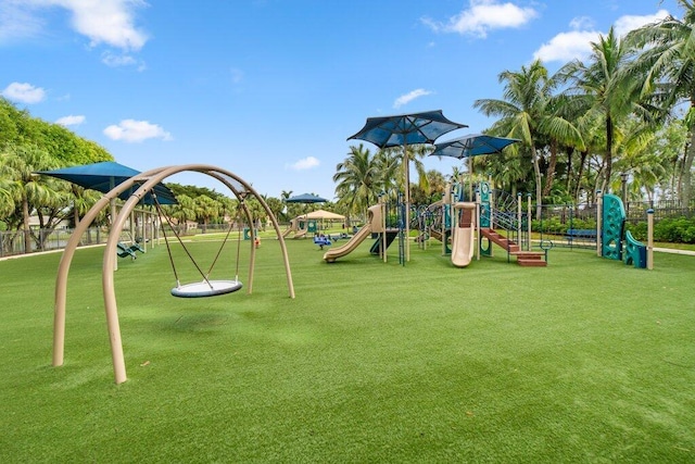 view of play area