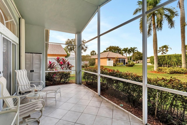 view of sunroom / solarium