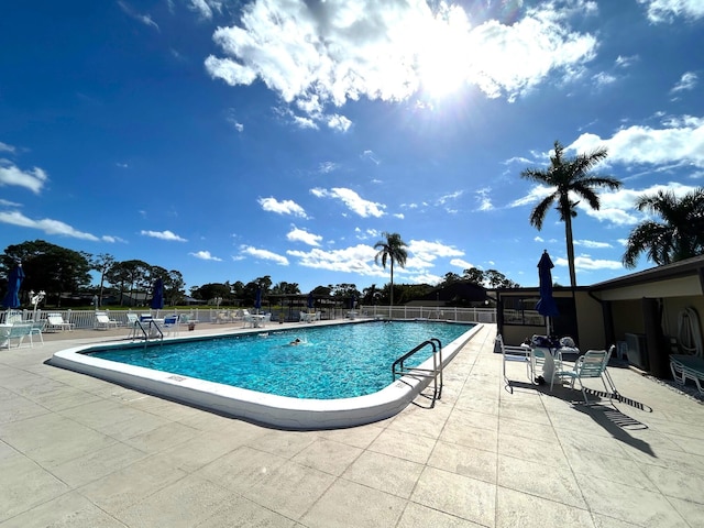 view of pool with a patio