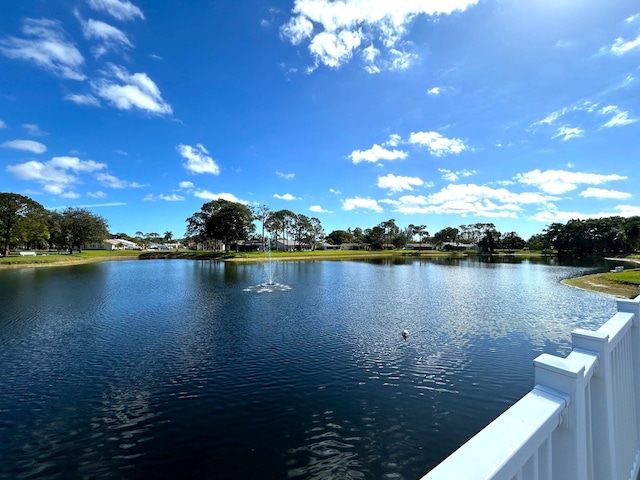 view of water feature