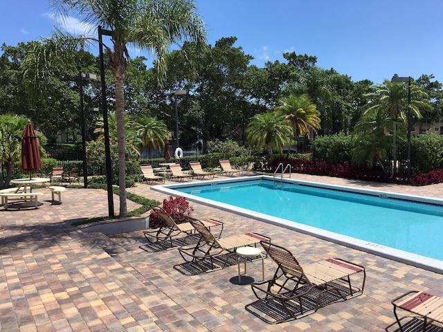 view of pool with a patio