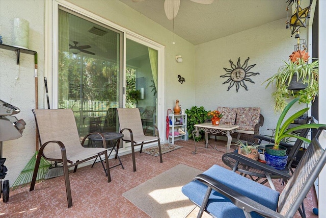 view of patio with outdoor lounge area