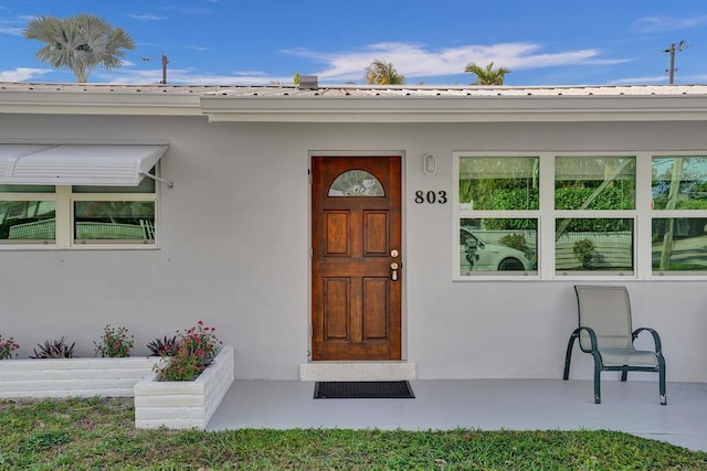 view of doorway to property