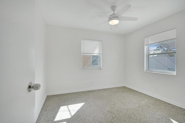 empty room with ceiling fan