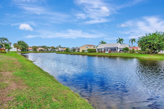 property view of water with a residential view