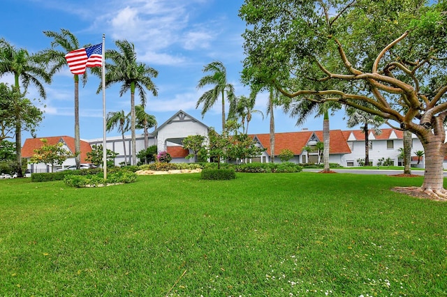 view of yard featuring a residential view