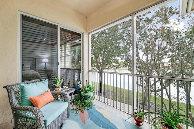 view of sunroom