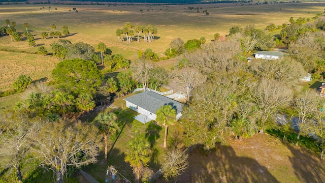 drone / aerial view featuring a rural view