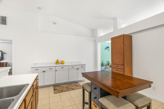 view of tiled dining room