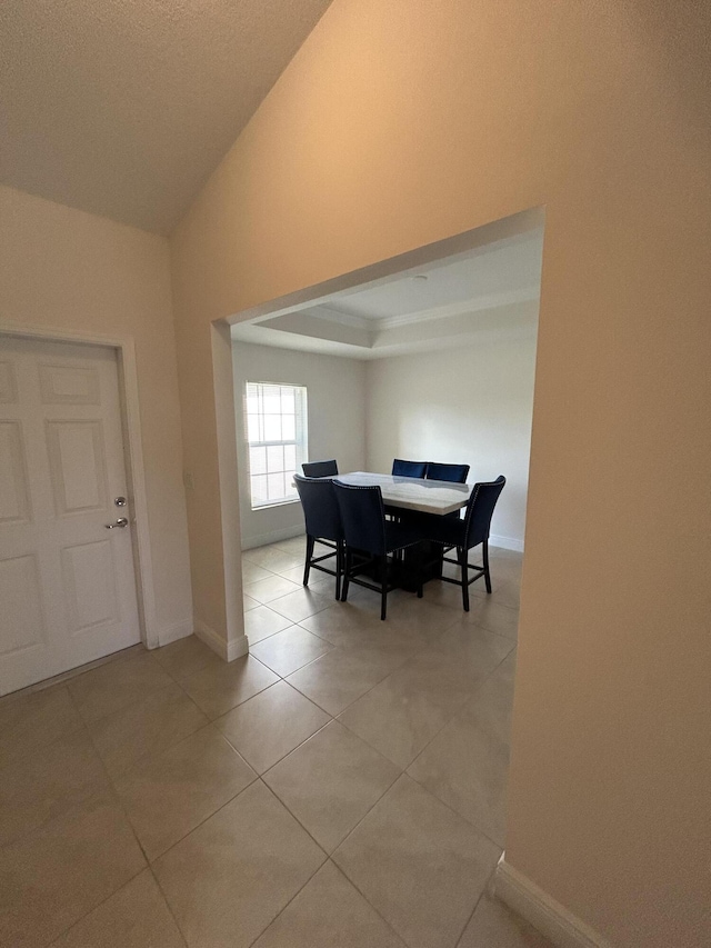 view of tiled dining space