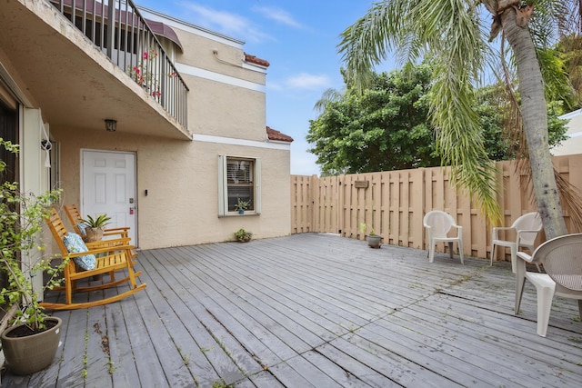 view of wooden deck