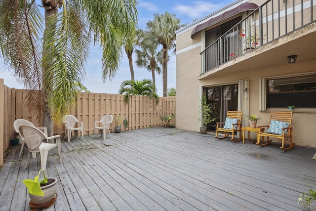 view of wooden deck