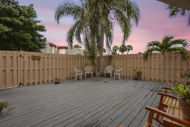 view of deck at dusk