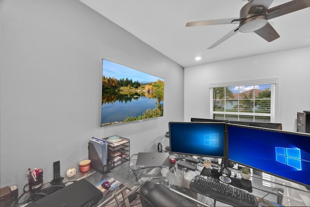 1316 SW Abacus Ave, Port Saint Lucie, FL 34953 - office area featuring ceiling fan