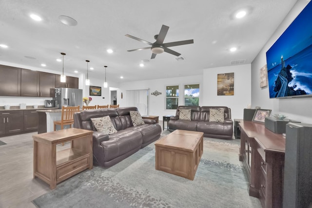 1316 SW Abacus Ave, Port Saint Lucie, FL 34953 - living room with recessed lighting and a ceiling fan