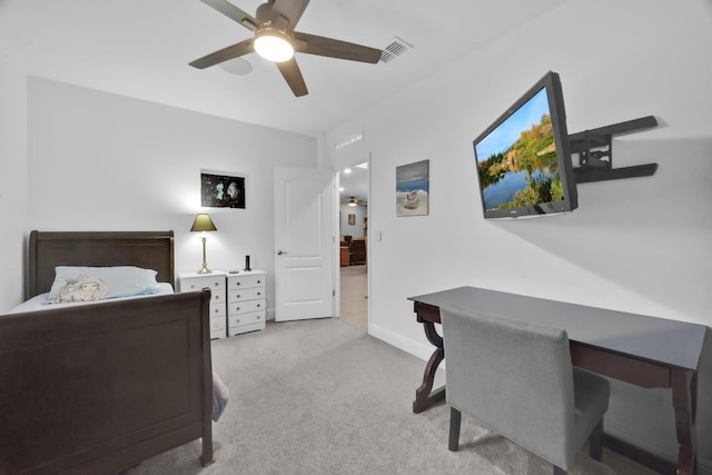 1316 SW Abacus Ave, Port Saint Lucie, FL 34953 - carpeted bedroom featuring a desk, a ceiling fan, and baseboards