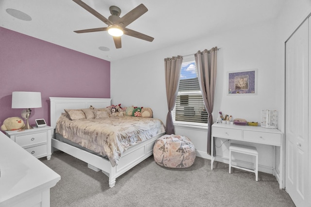 1316 SW Abacus Ave, Port Saint Lucie, FL 34953 - carpeted bedroom with a ceiling fan and baseboards