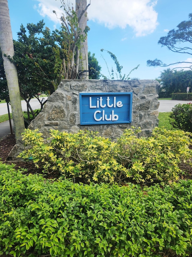 view of community sign