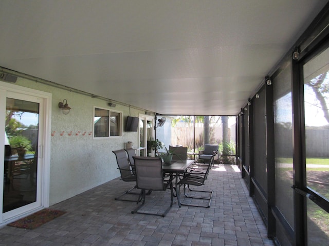 view of sunroom / solarium