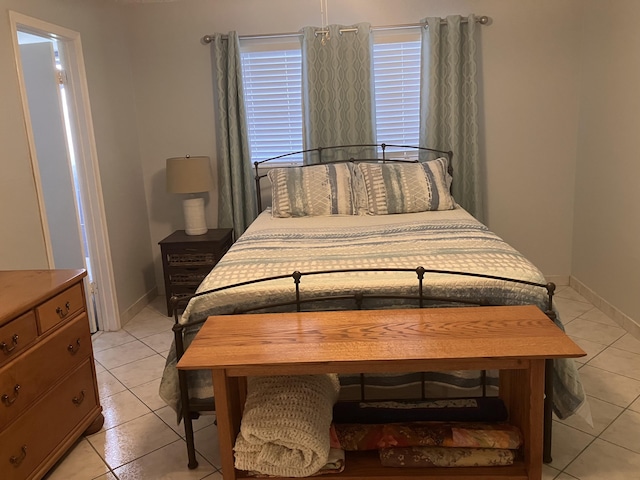 view of tiled bedroom