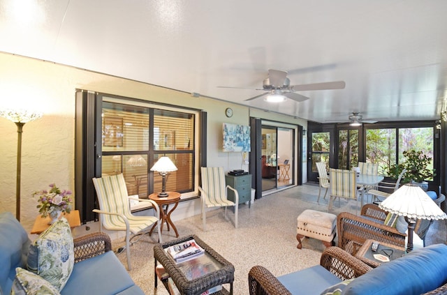 view of sunroom