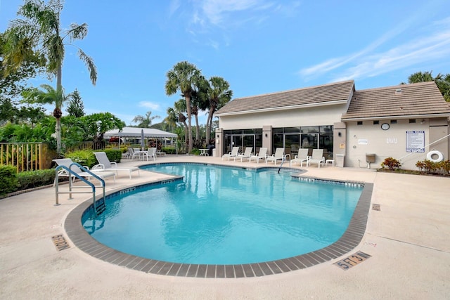 view of pool with a patio area