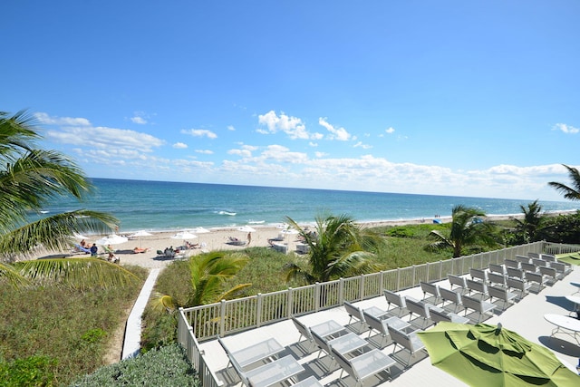 water view with a beach view