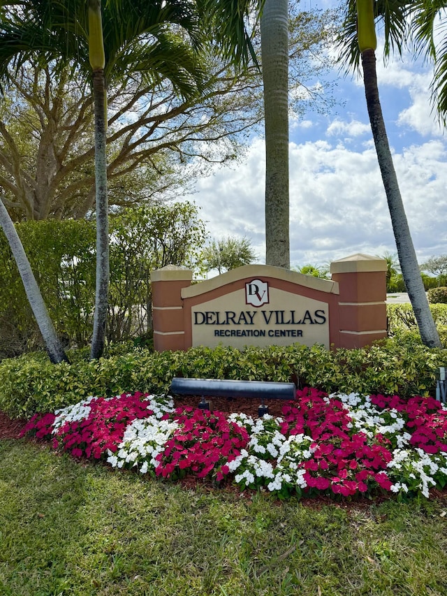 view of community sign