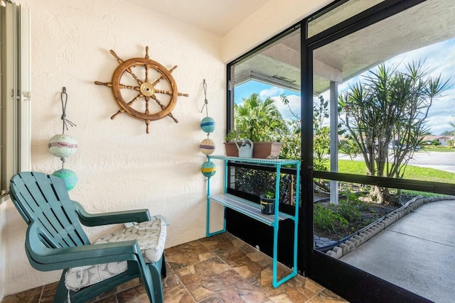 view of sunroom