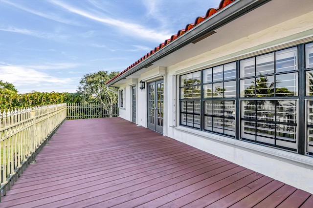 view of wooden terrace