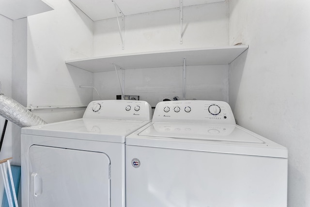 laundry area featuring separate washer and dryer