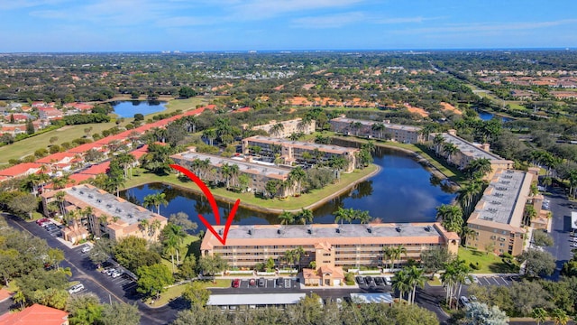 12560 Majesty Cir Unit 401, Boynton Beach, FL 33437 - aerial overview of property's location with apartment complex / building and a nearby body of water