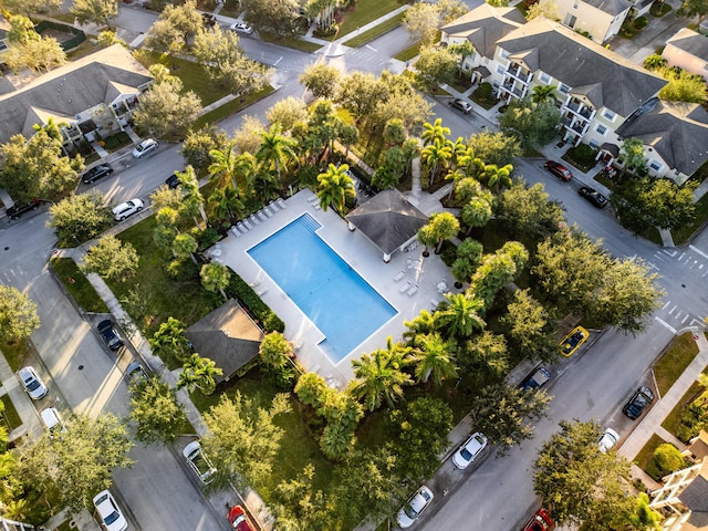 drone / aerial view featuring a residential view