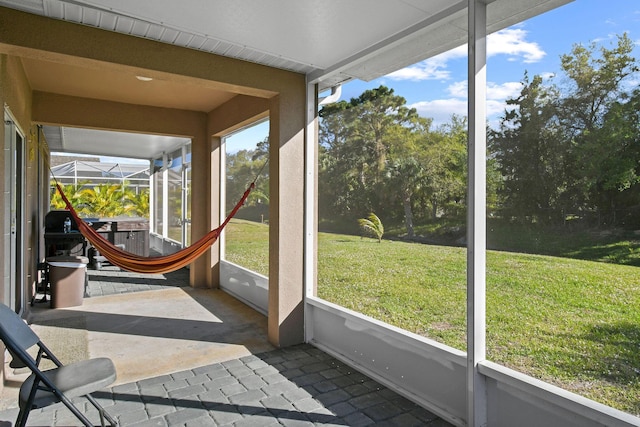 view of sunroom