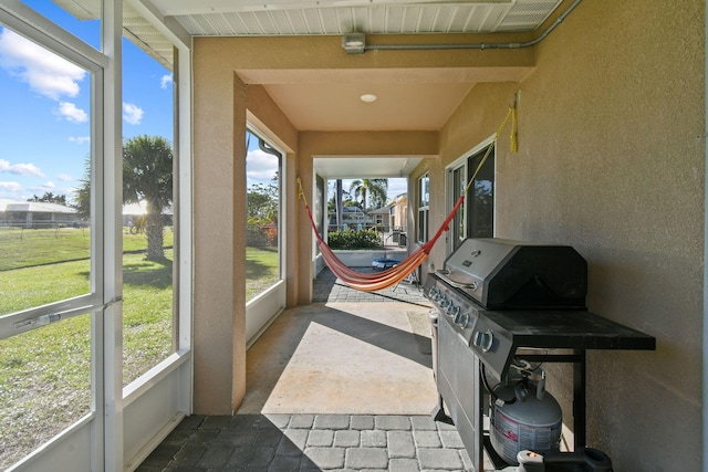 view of sunroom