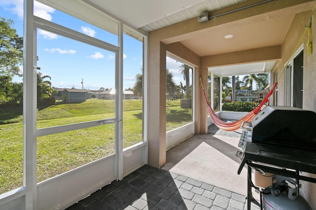 view of sunroom / solarium