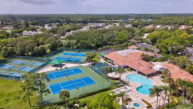 birds eye view of property