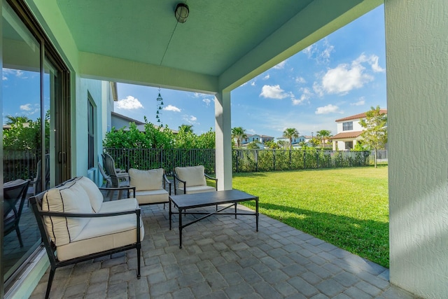 view of patio / terrace featuring outdoor lounge area