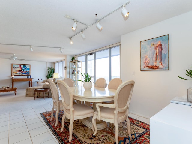 view of tiled dining area