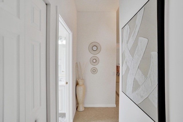 bathroom featuring tile patterned flooring