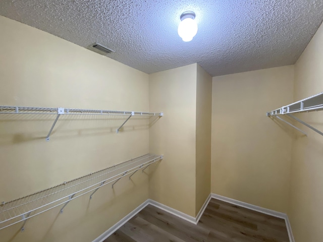 spacious closet with wood-type flooring