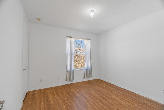 empty room with light hardwood / wood-style floors