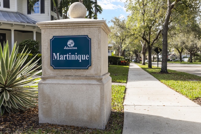 view of community sign