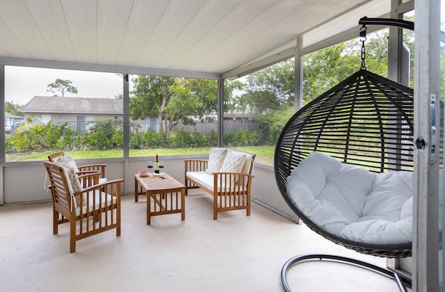 view of sunroom