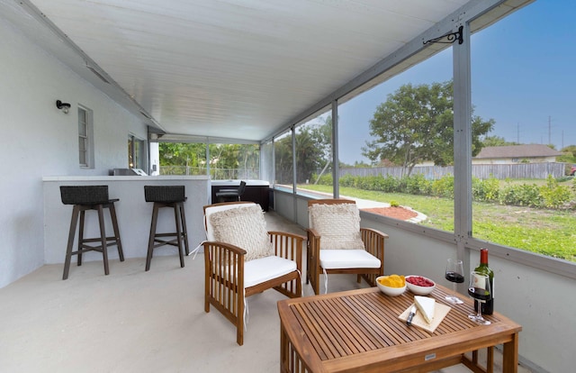 sunroom with a healthy amount of sunlight