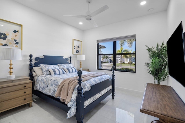 bedroom with ceiling fan