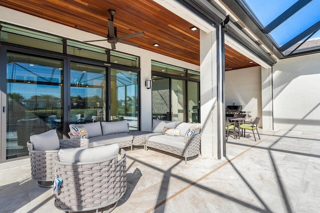 view of patio featuring outdoor lounge area