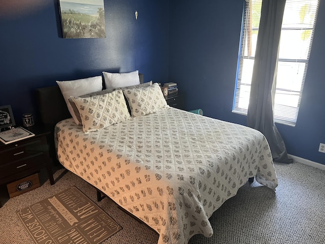 view of carpeted bedroom