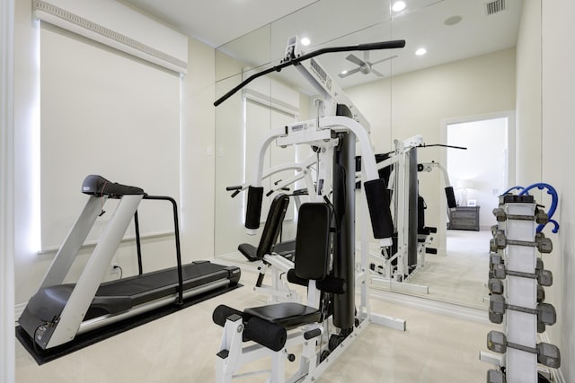 view of workout room