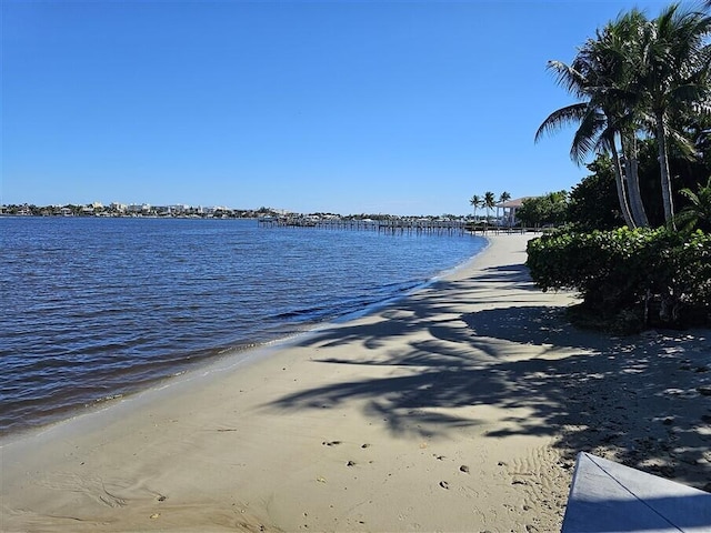 water view with a view of the beach